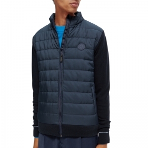 Padded jacket with knitted sle 0002 Night
