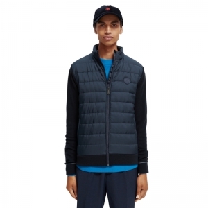 Padded jacket with knitted sle 0002 Night
