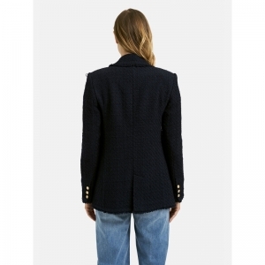 Blazer with collar and lapel,  607 dark blue