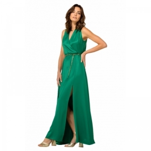 feestelijke lange jurk 62 groen