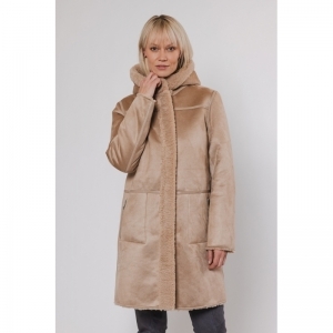 Reversible hooded coat Sand