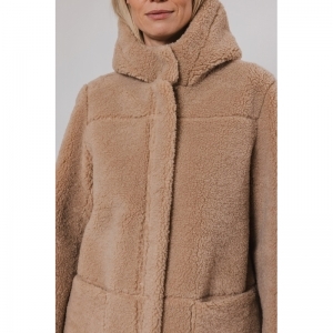 Reversible hooded coat Sand