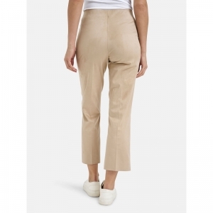 fake suede pants w elastic at  111 cream