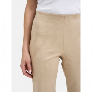 fake suede pants w elastic at  111 cream