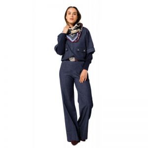 soepelvallende jeans, mid wais 23 Jeans Dark B