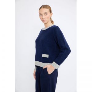 Bicolor sweater - Navy  58
