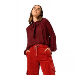 flowy bloes met plooidetail 53 Burgandy