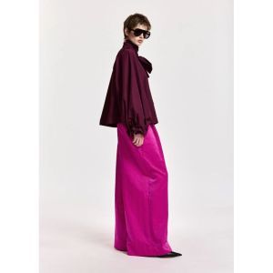 KEILY PUSSY BOW TIE TOP WN10 Wine Not