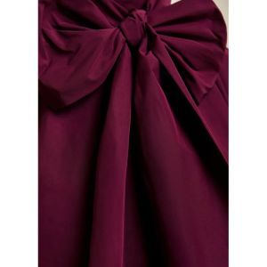 KEILY PUSSY BOW TIE TOP WN10 Wine Not