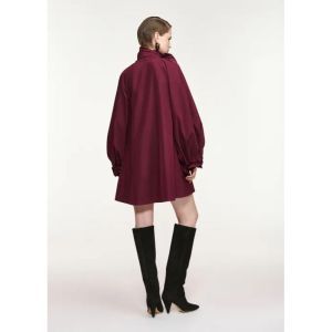 KHAI PUSSY BOW TIE MINIDRESS WN10 Wine Not