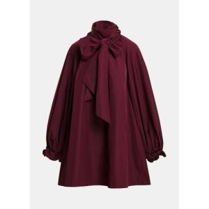 KHAI PUSSY BOW TIE MINIDRESS WN10 Wine Not