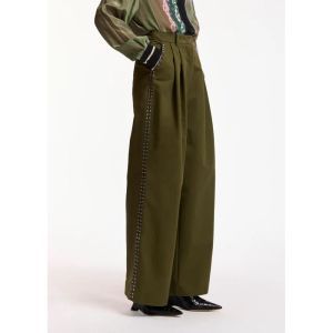 KORRUPT STUDDED PANTS DA25 Dusty Gree