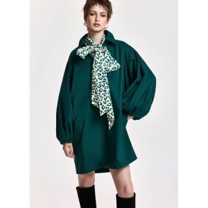 KEAGAN2 OVERSIZED MINIDRESS FW27 Forest Whi