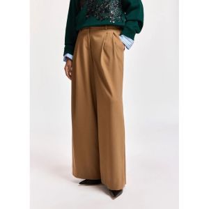 KOLLECTION WIDE LEG PANTS CC05 Camel Club