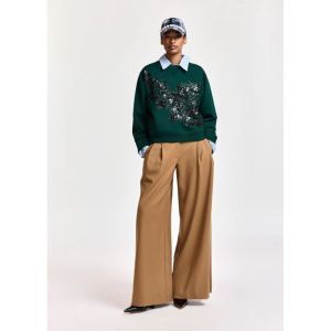 KOLLECTION WIDE LEG PANTS CC05 Camel Club