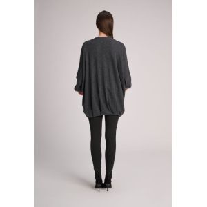 D_CARDIGAN ARRAN DARK GREY