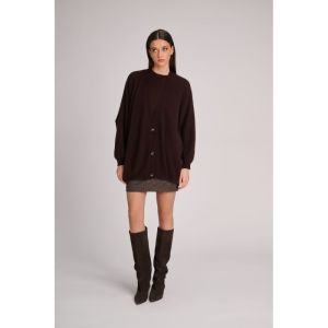 D_CARDIGAN ARRAN CHOCOLAT