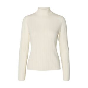 SLWTHEA LS STRUCTURE KNIT ROLL 178372 Egret