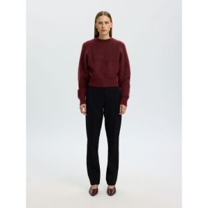 SLWMIRA LS KNIT SHORT O-NECK N 198345 Tawny Po