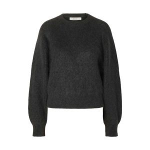 SLWMIRA LS KNIT SHORT O-NECK N 180914 Asphalt
