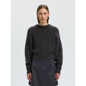 SLWMIRA LS KNIT SHORT O-NECK N 180914 Asphalt