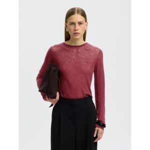 SLWVENDY LS KNIT WOOL O-NECK N 198345 Tawny Po