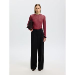 SLWVENDY LS KNIT WOOL O-NECK N 198345 Tawny Po
