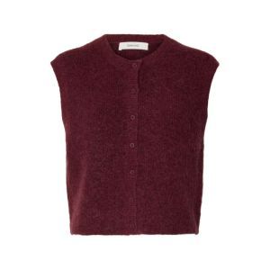 SLWLULU SL BUTTON O-NECK VEST 198345001 Tawny