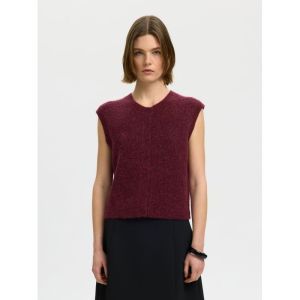 SLWLULU SL BUTTON O-NECK VEST 198345001 Tawny