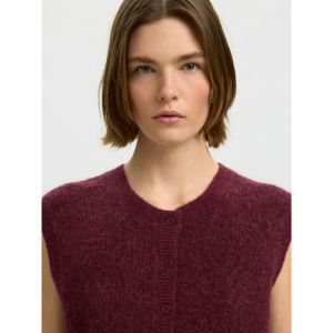 SLWLULU SL BUTTON O-NECK VEST 198345001 Tawny