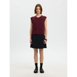 SLWLULU SL BUTTON O-NECK VEST 198345001 Tawny