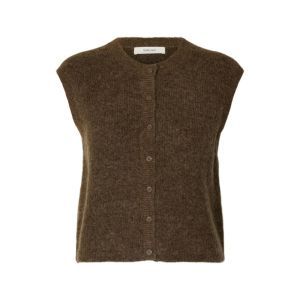 SLWLULU SL BUTTON O-NECK VEST 205410001 Dachs