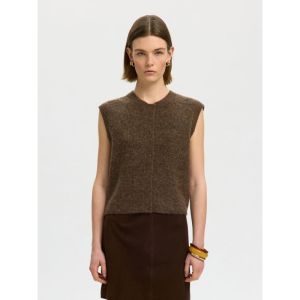 SLWLULU SL BUTTON O-NECK VEST 205410001 Dachs