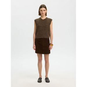 SLWLULU SL BUTTON O-NECK VEST 205410001 Dachs