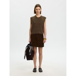 SLWLULU SL BUTTON O-NECK VEST  205410001 Dachs