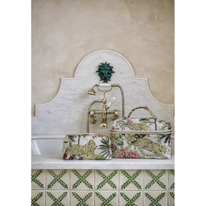 Vanity bag tropics in gold