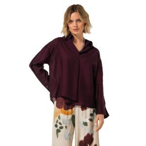 Losvallende tuniekblouse 45 Plum