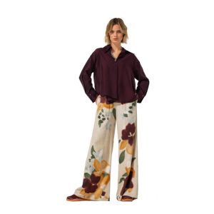Losvallende tuniekblouse 45 Plum