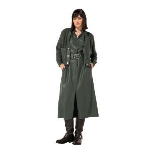 Korte cardigan met vegan leath 61 Green