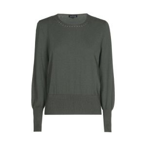 Fijngebreide pull met ajourdet 61 Green