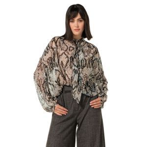 Luchtige blouse met schouderde 39 Multi Color
