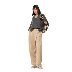 Winterse pull met bloemdetail 39 Multi Color