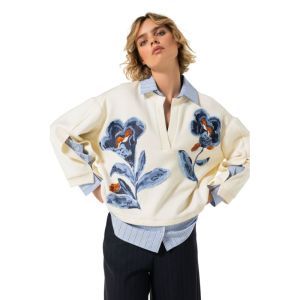Two-in-one sweater met broderi 29 Multi Color