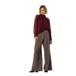 Geklede tuniek met rugdetail 51 Wine Red