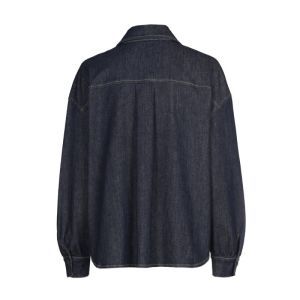 Denimblouse met studs 23 Jeans Dark B