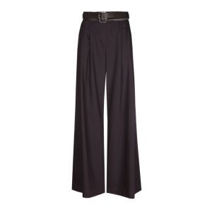 Elegante broek met dubbele rie 53 Eggplant