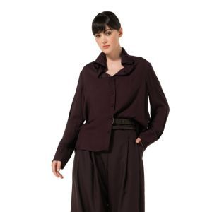 Blouse met open rugdetail 53 Eggplant