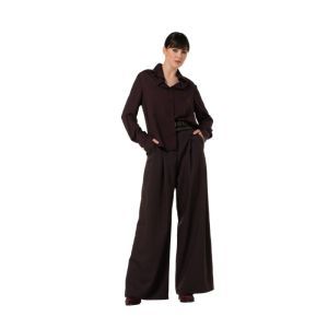 Blouse met open rugdetail 53 Eggplant