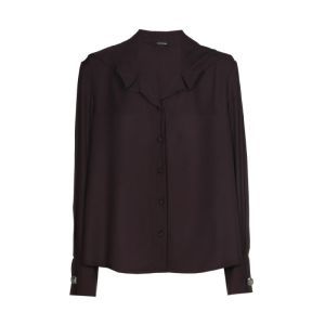 Blouse met open rugdetail 53 Eggplant