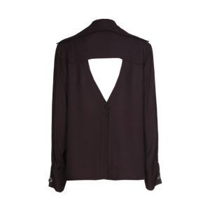 Blouse met open rugdetail 53 Eggplant